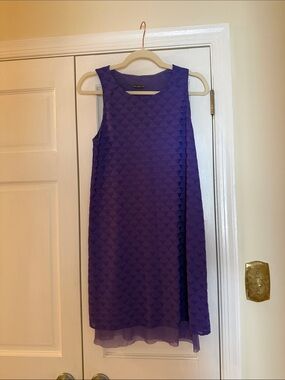 Oiselle Purple Mesh Dress with Diamond Overlay